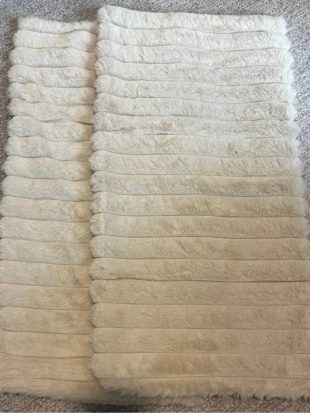 Summer Cozy Faux Fur Throw Pillow Covers Decorative Soft Plush Striped 1517/bb8